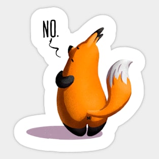 Offended fox Sticker